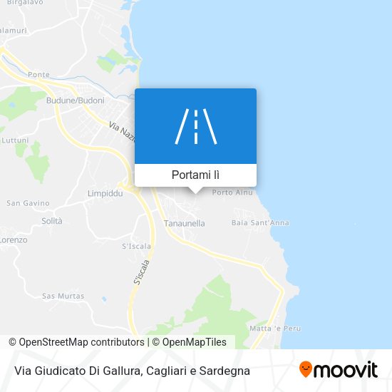 Mappa Via Giudicato Di Gallura