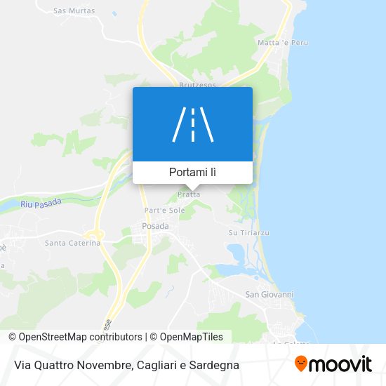 Mappa Via Quattro Novembre