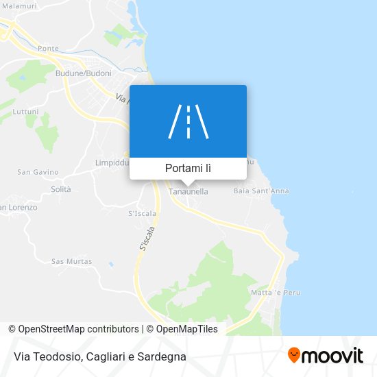 Mappa Via Teodosio