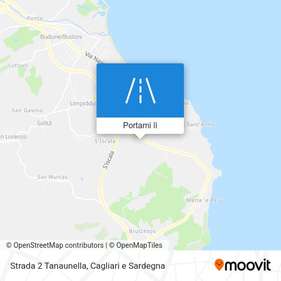 Mappa Strada 2 Tanaunella