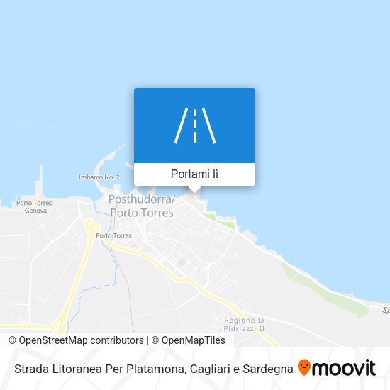 Mappa Strada Litoranea Per Platamona