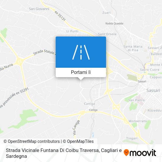 Mappa Strada Vicinale Funtana Di Coibu Traversa