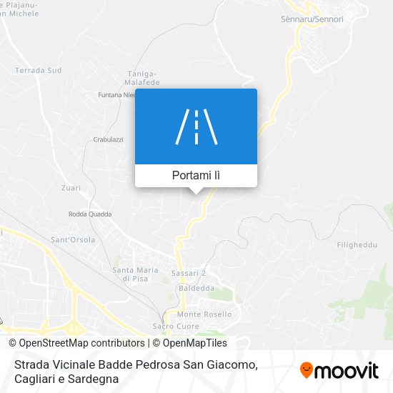 Mappa Strada Vicinale Badde Pedrosa San Giacomo