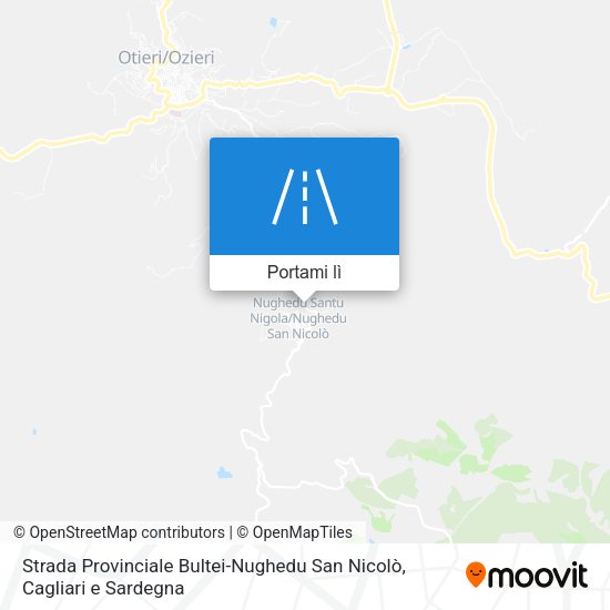 Mappa Strada Provinciale Bultei-Nughedu San Nicolò