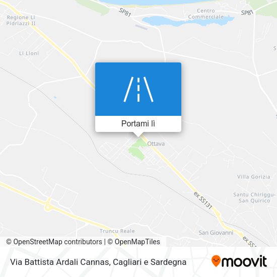 Mappa Via Battista Ardali Cannas