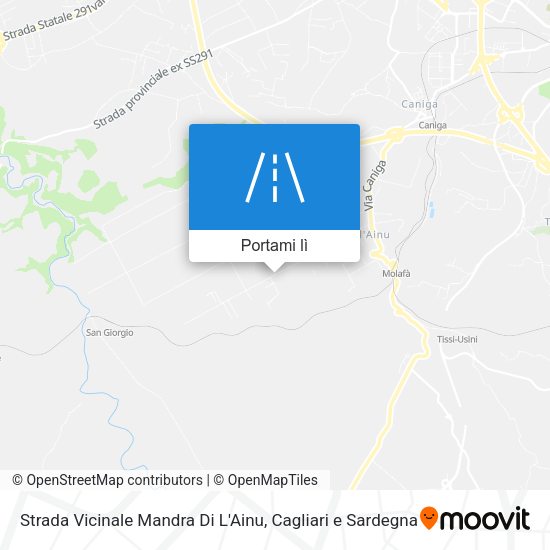 Mappa Strada Vicinale Mandra Di L'Ainu