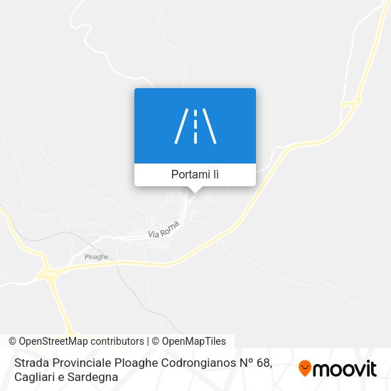 Mappa Strada Provinciale Ploaghe Codrongianos Nº 68