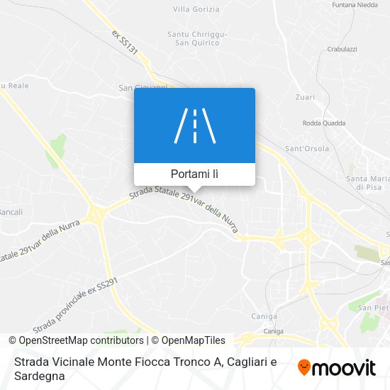 Mappa Strada Vicinale Monte Fiocca Tronco A