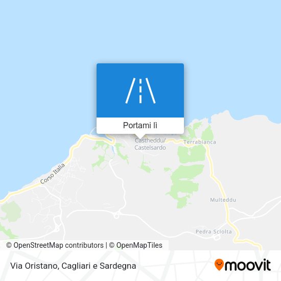Mappa Via Oristano