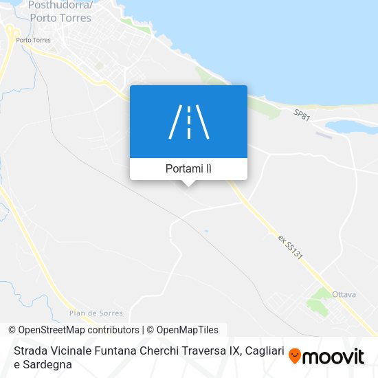 Mappa Strada Vicinale Funtana Cherchi Traversa IX
