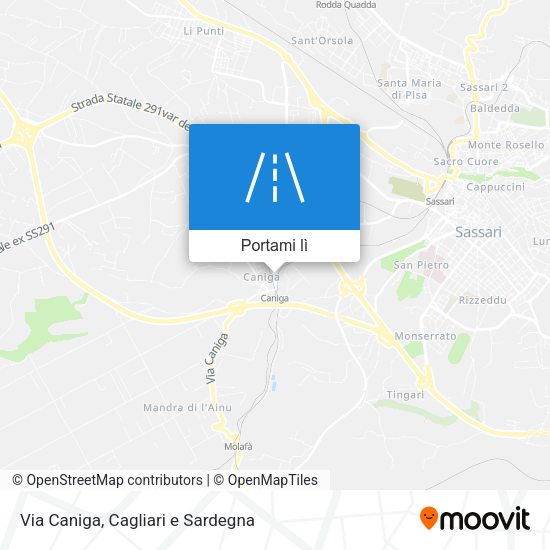 Mappa Via Caniga