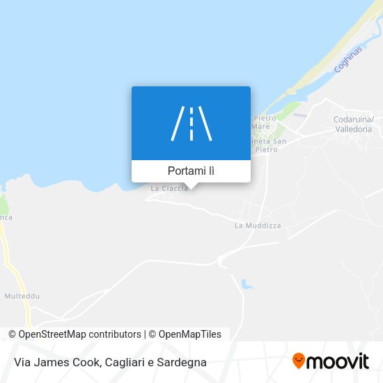 Mappa Via James Cook