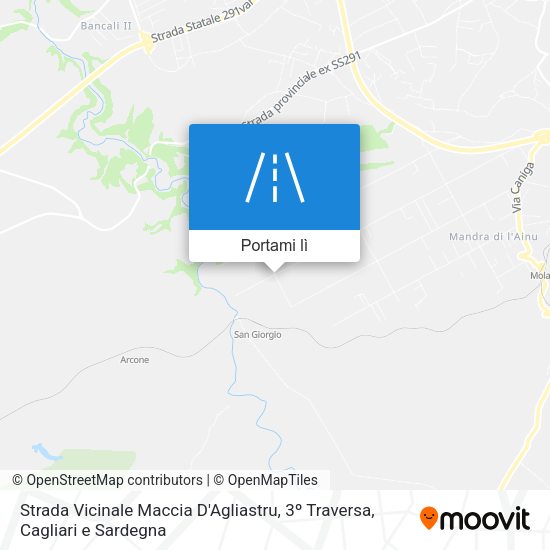 Mappa Strada Vicinale Maccia D'Agliastru, 3º Traversa