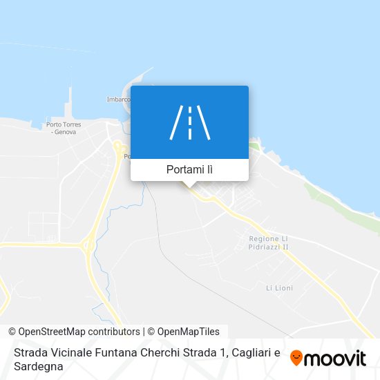 Mappa Strada Vicinale Funtana Cherchi Strada 1