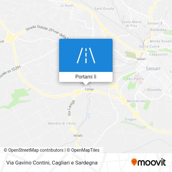 Mappa Via Gavino Contini