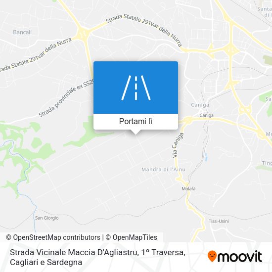 Mappa Strada Vicinale Maccia D'Agliastru, 1º Traversa