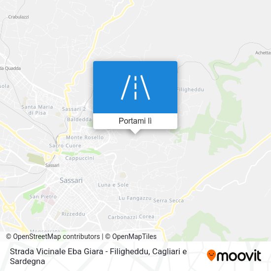Mappa Strada Vicinale Eba Giara - Filigheddu