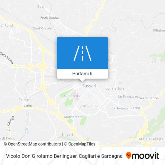 Mappa Vicolo Don Girolamo Berlinguer