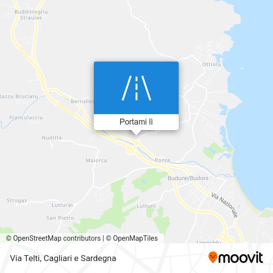 Mappa Via Telti