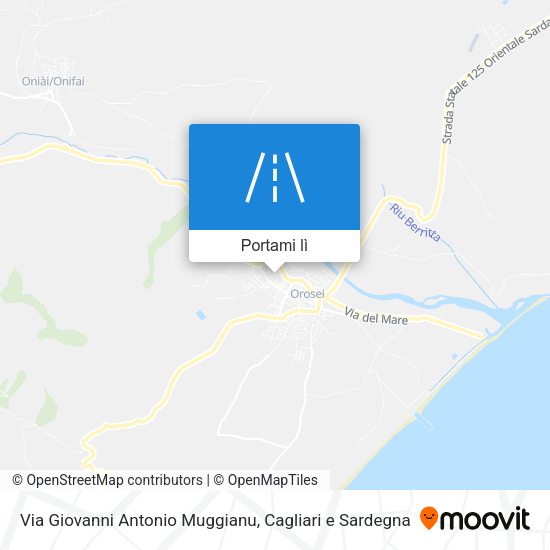 Mappa Via Giovanni Antonio Muggianu