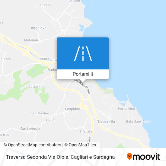 Mappa Traversa Seconda Via Olbia