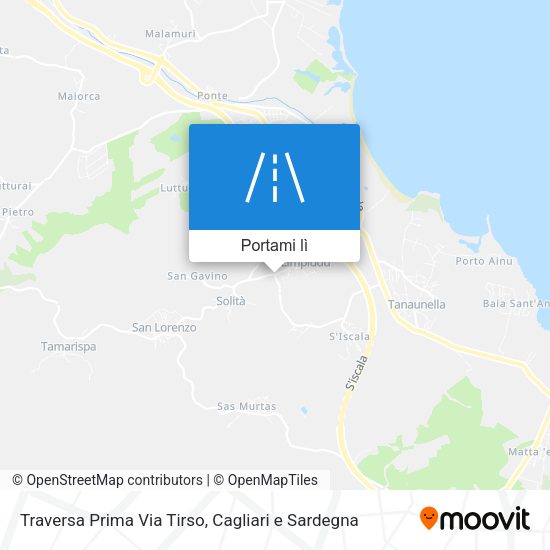 Mappa Traversa Prima Via Tirso