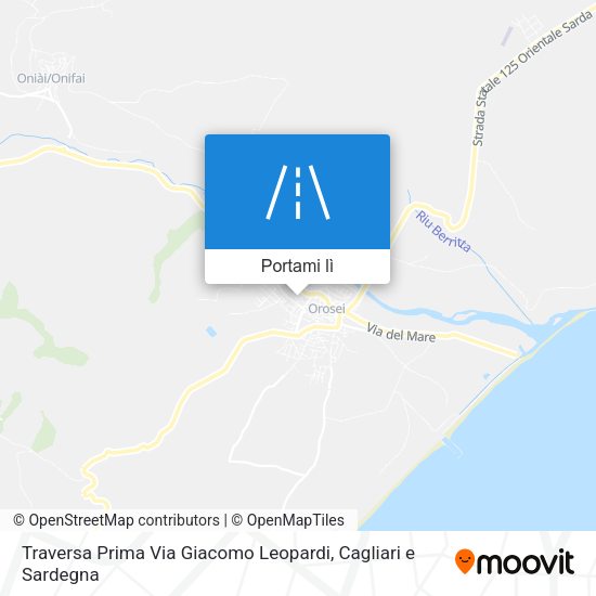 Mappa Traversa Prima Via Giacomo Leopardi