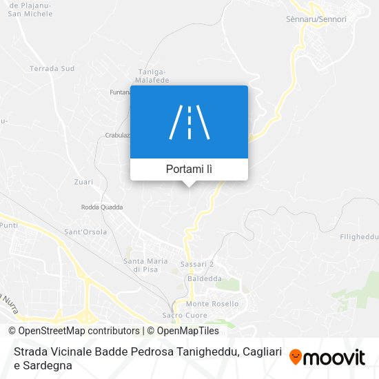 Mappa Strada Vicinale Badde Pedrosa Tanigheddu