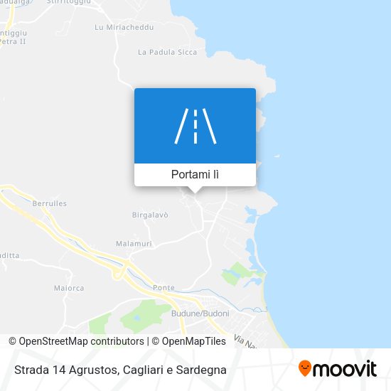 Mappa Strada 14 Agrustos