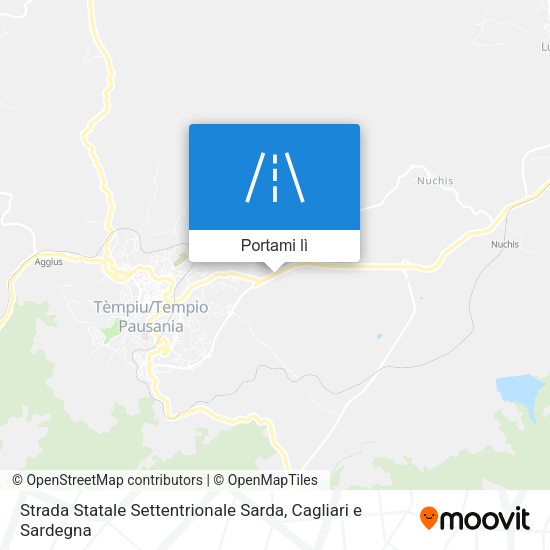 Mappa Strada Statale Settentrionale Sarda
