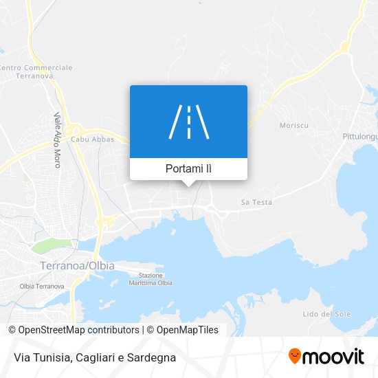 Mappa Via Tunisia