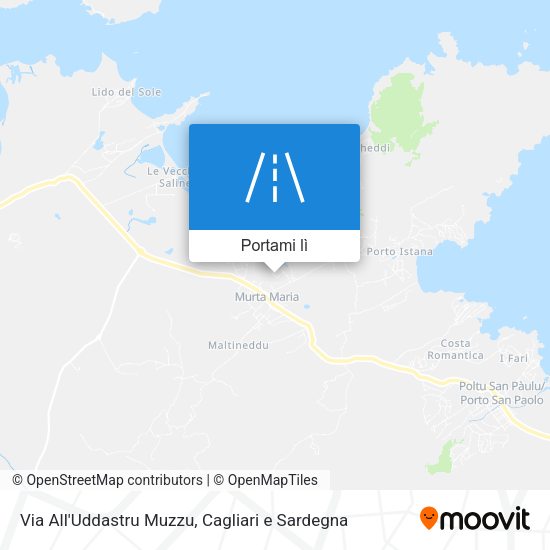 Mappa Via All'Uddastru Muzzu