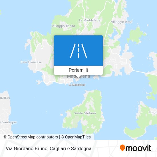 Mappa Via Giordano Bruno