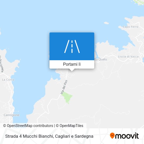 Mappa Strada 4 Mucchi Bianchi