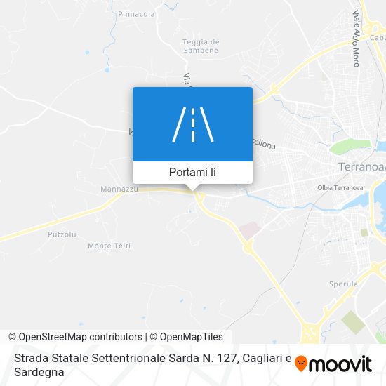 Mappa Strada Statale Settentrionale Sarda N. 127