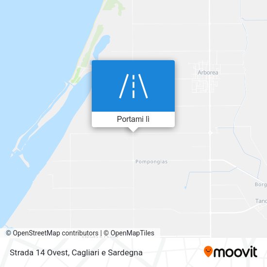 Mappa Strada 14 Ovest