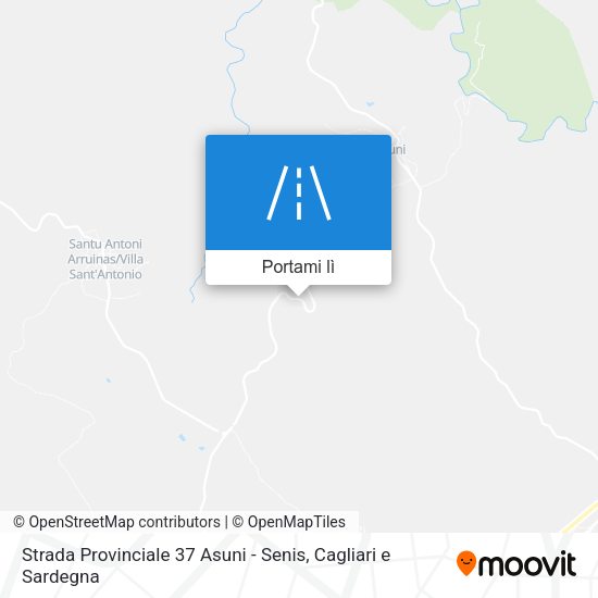 Mappa Strada Provinciale 37 Asuni - Senis
