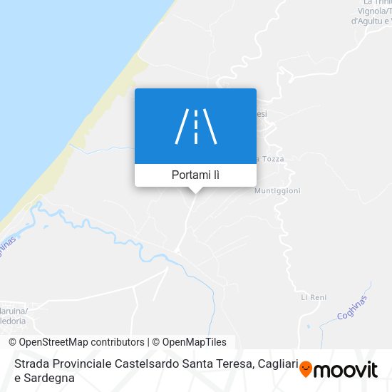 Mappa Strada Provinciale Castelsardo Santa Teresa