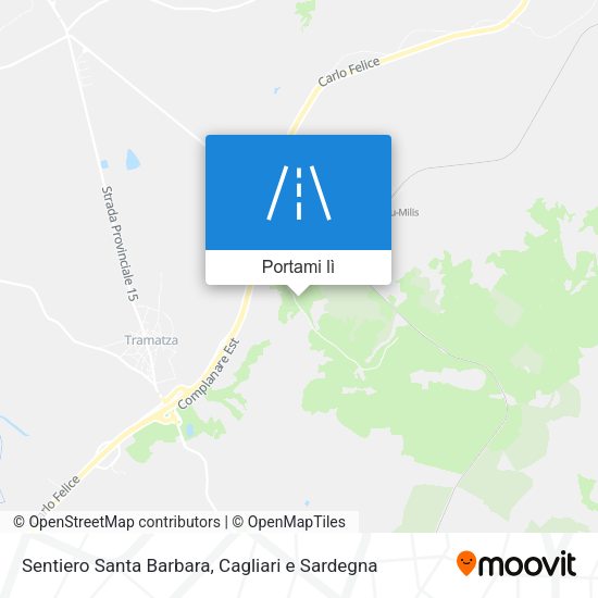 Mappa Sentiero Santa Barbara