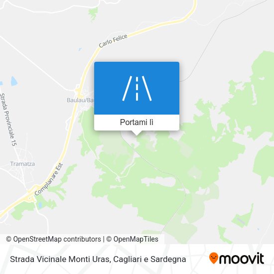 Mappa Strada Vicinale Monti Uras