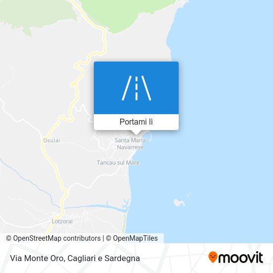 Mappa Via Monte Oro