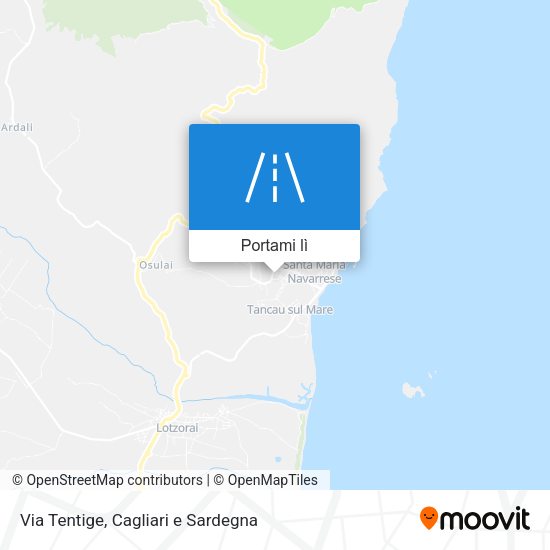 Mappa Via Tentige