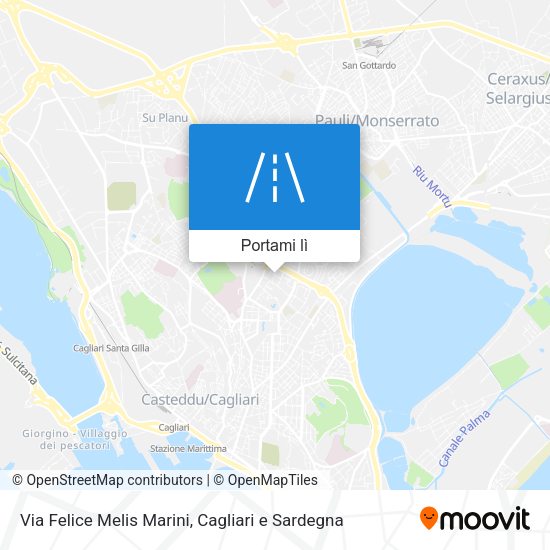 Mappa Via Felice Melis Marini