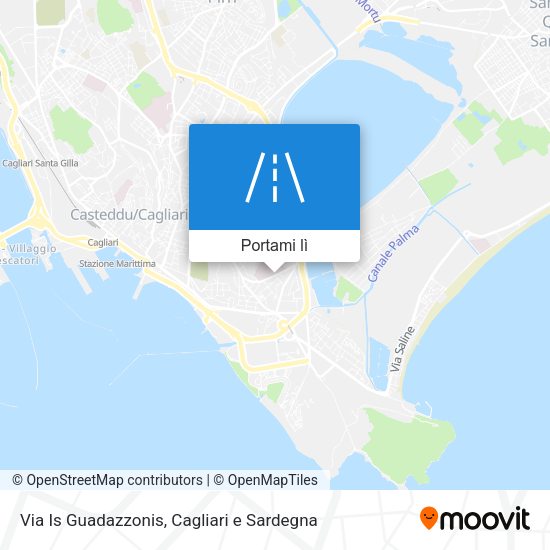 Mappa Via Is Guadazzonis