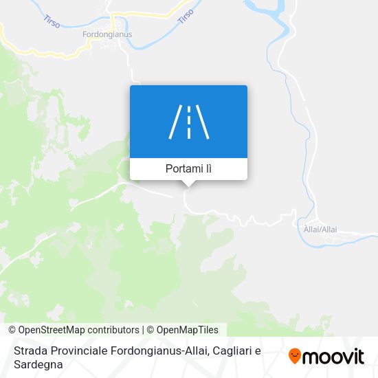 Mappa Strada Provinciale Fordongianus-Allai