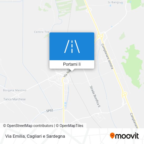 Mappa Via Emilia