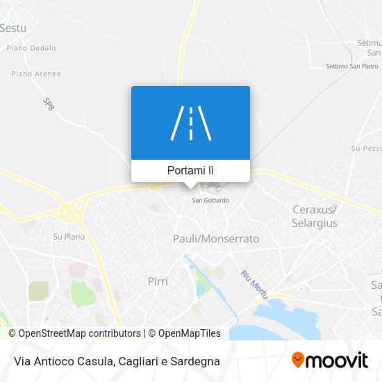Mappa Via Antioco Casula