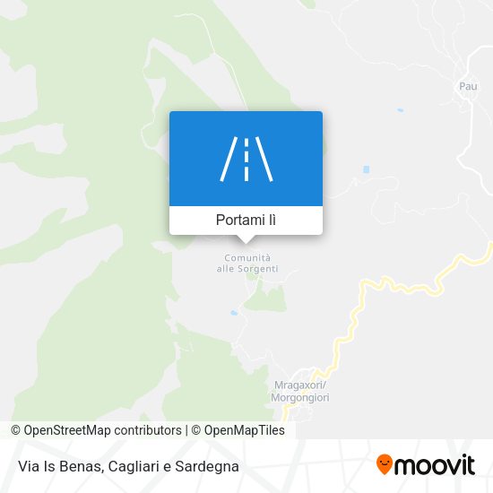Mappa Via Is Benas