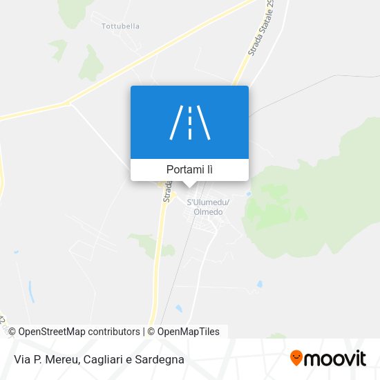 Mappa Via P. Mereu