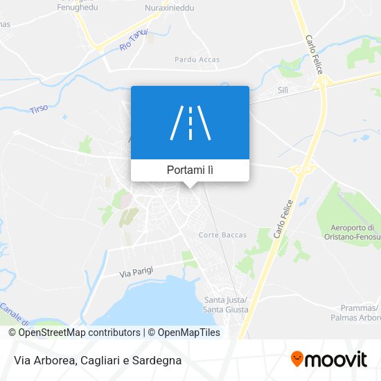 Mappa Via Arborea